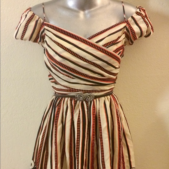 ANNA SUI Gorgeous Retro-vintage Prints Silk Dress - Picture 1 of 6